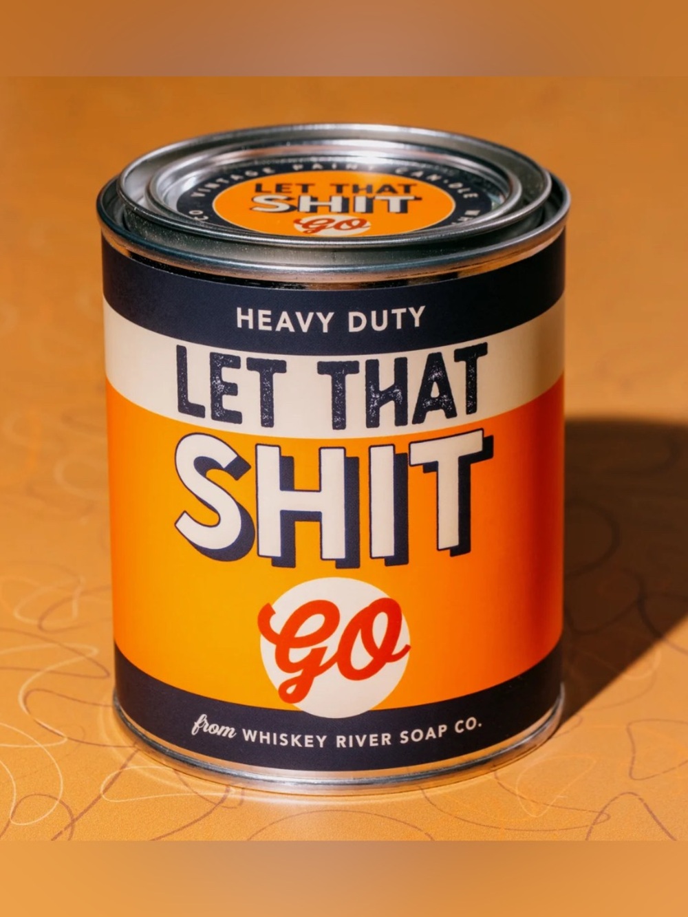 Whiskey River Soap Co. 'Let That Shit Go' Heavy Duty Candle paint can.dle